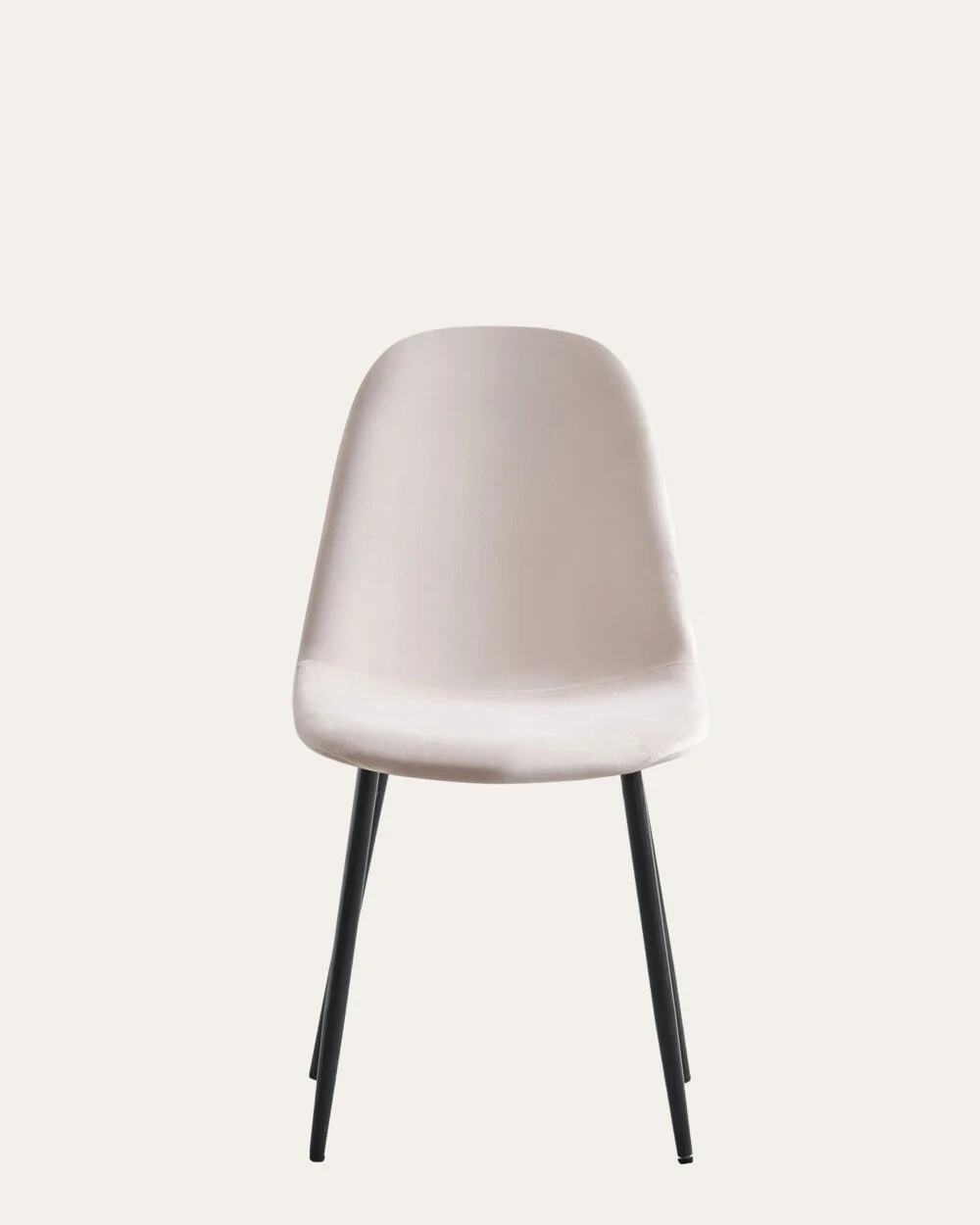 Chaise Scandinave Velours Beige x Black – Image 2