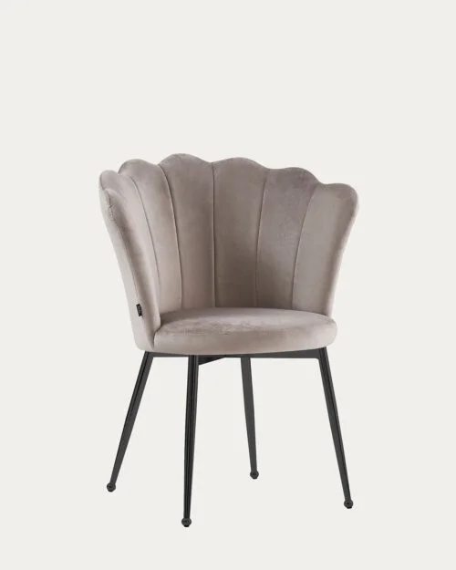 Chaise Nymphea taupe x Black