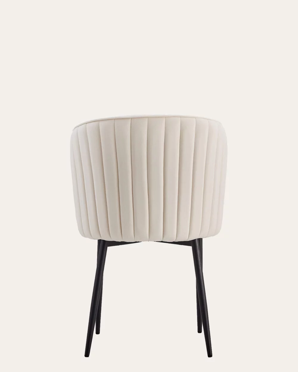 Chaise Diana velours Ecrue x Black – Image 2