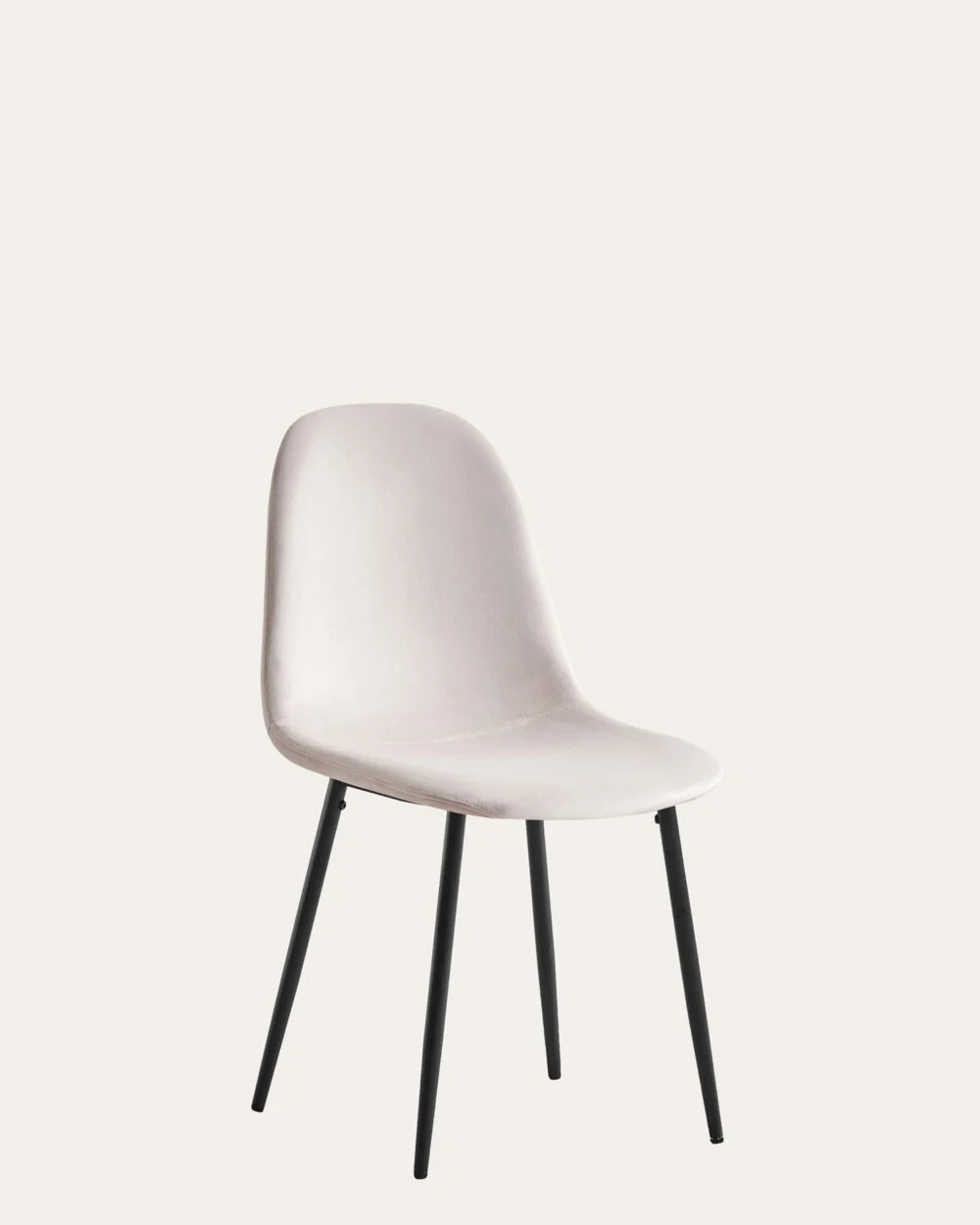 Chaise Scandinave Velours Beige x Black