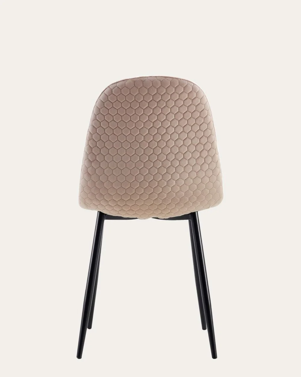 Chaise Scandinave Velours alveole Taupe x Black – Image 2