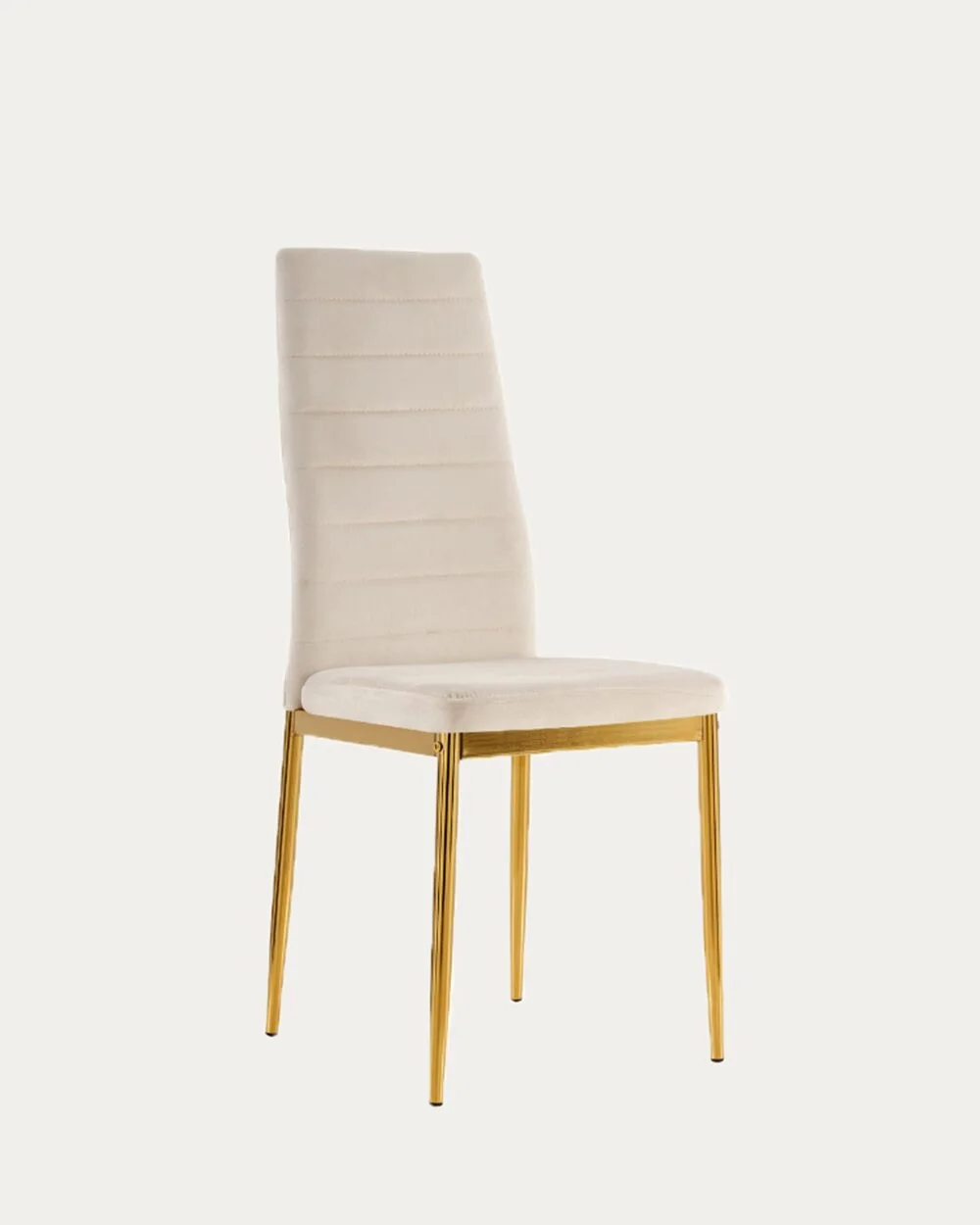 Chaise Tolia velours Beige x Gold