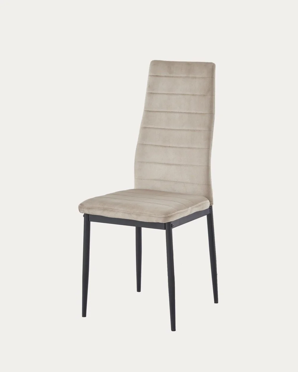 Chaise Tolia velours Taupe x Black