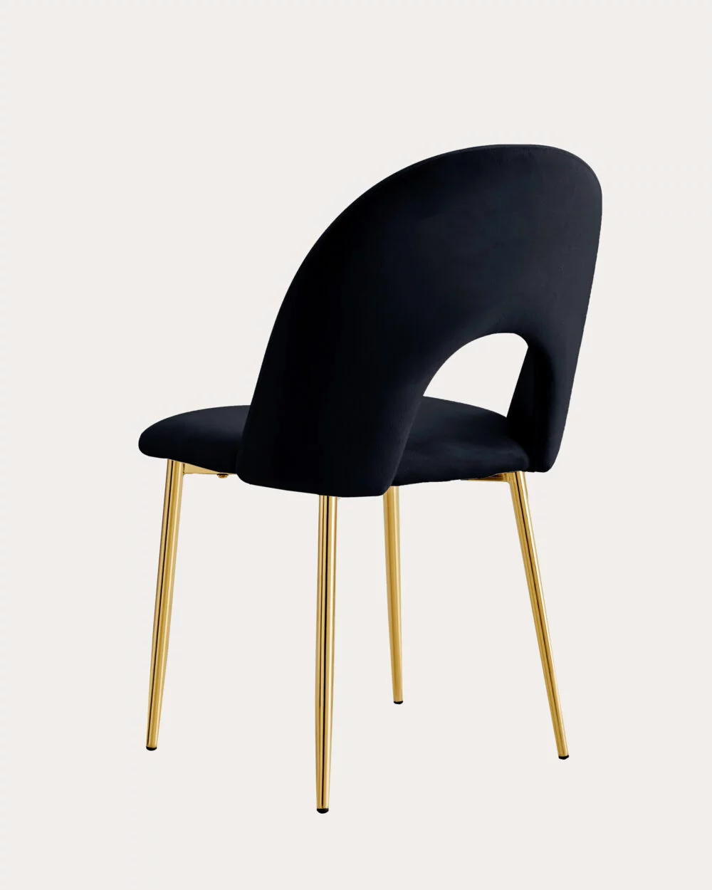 Chaise Teddy Velours Noir x Gold – Image 3