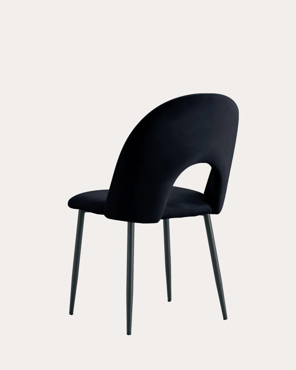 Chaise Teddy Velours Noir x Black – Image 2