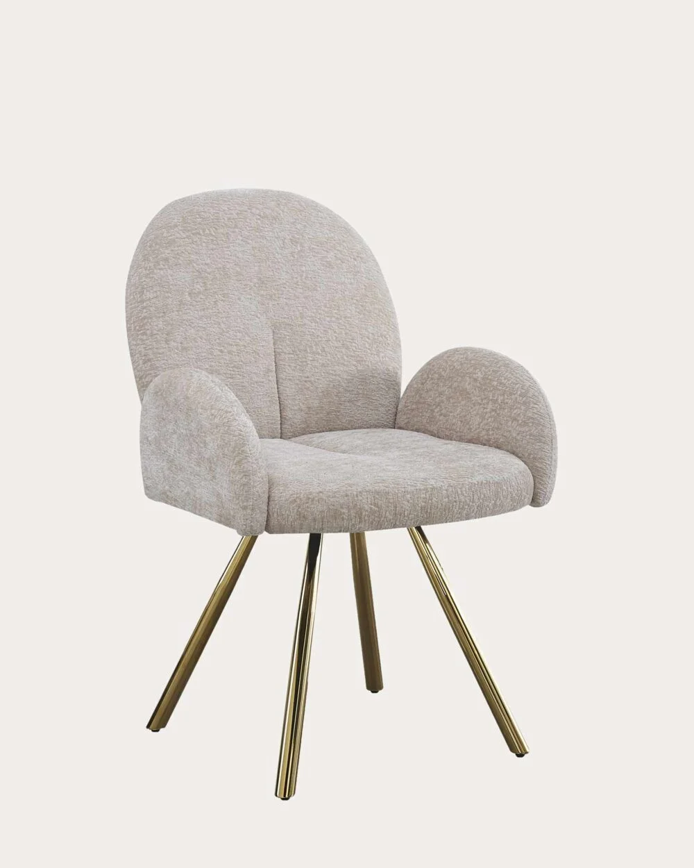 Chaise Mimi Velours Moka x Gold