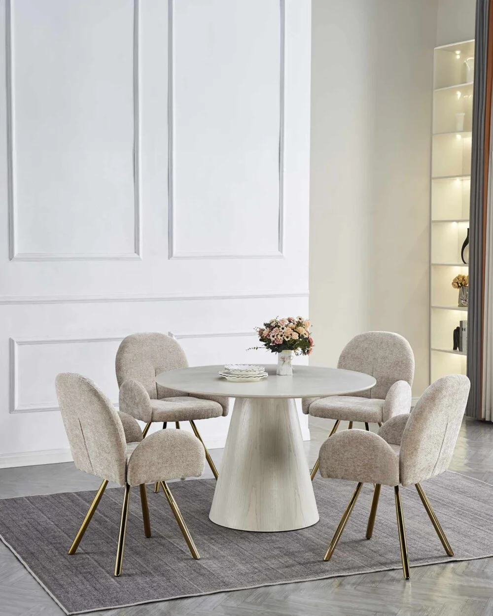 Chaise Mimi Velours Moka x Gold – Image 3