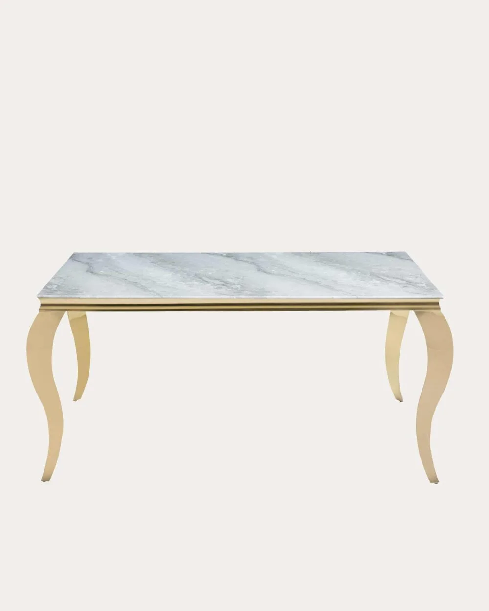 Table a manger Baroque | Marbre Blanc x Gold | Rectangle | 180cm – Image 2