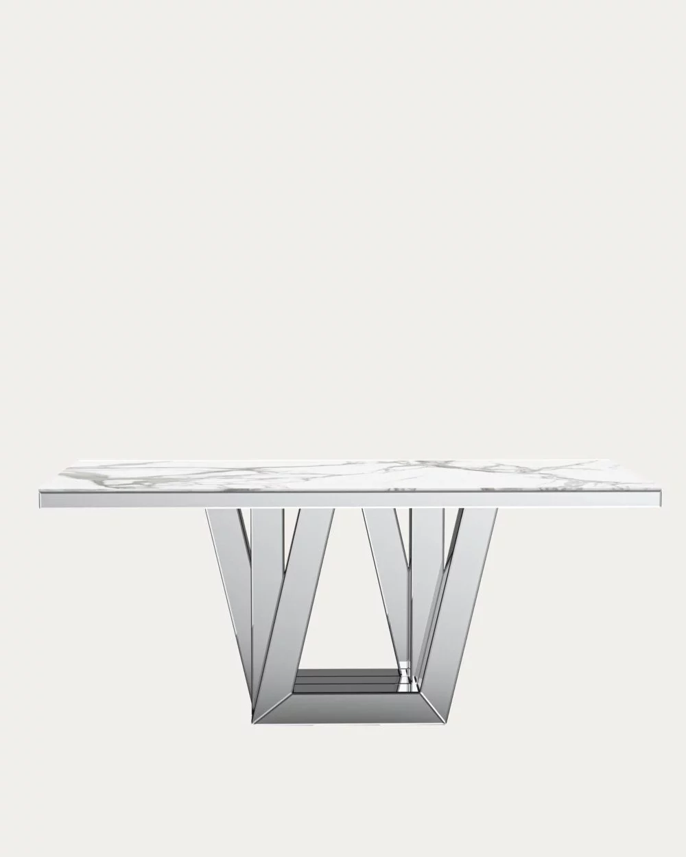 Table a manger Elegance | Blanc x Miroir | Rectangle | 180cm