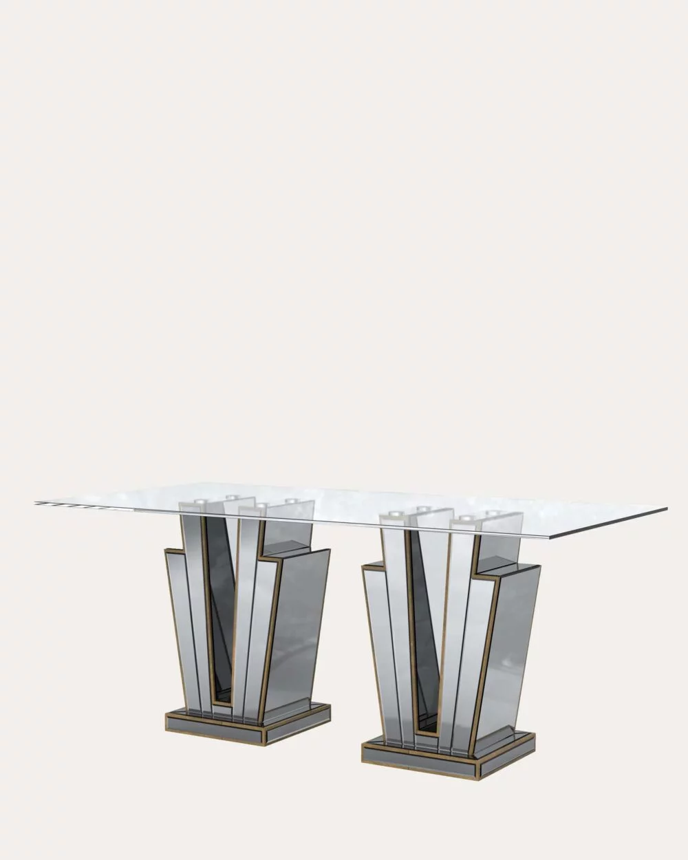 Table a manger Galaxy | Verre x Miroir | Rectangle | 180cm