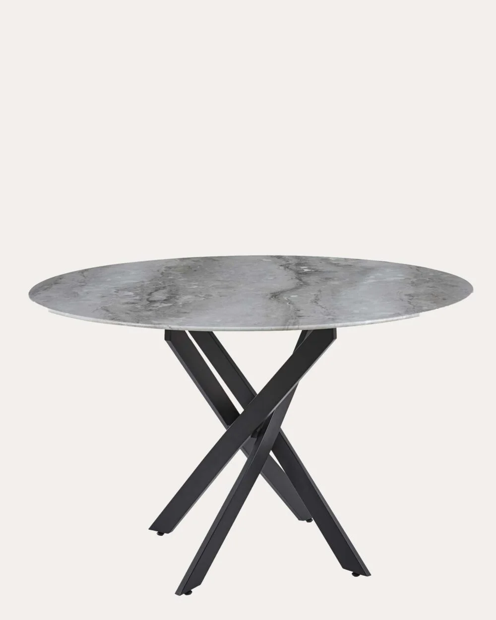 Table a manger Jessica | rond | Marbre blanc x  Black | Ø 100cm
