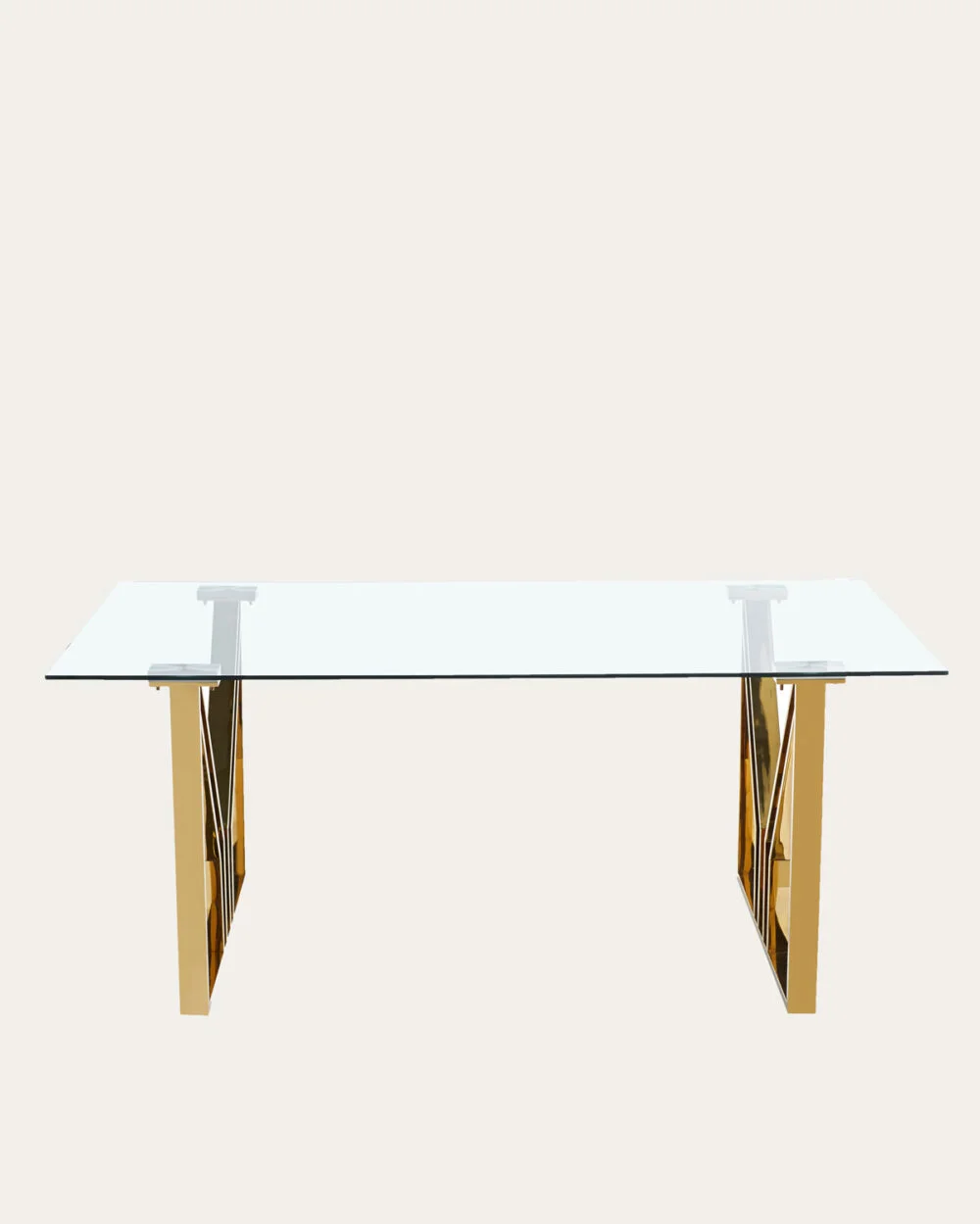 Table a manger IGREC | Verre x Gold | Rectangle | 180cm – Image 2