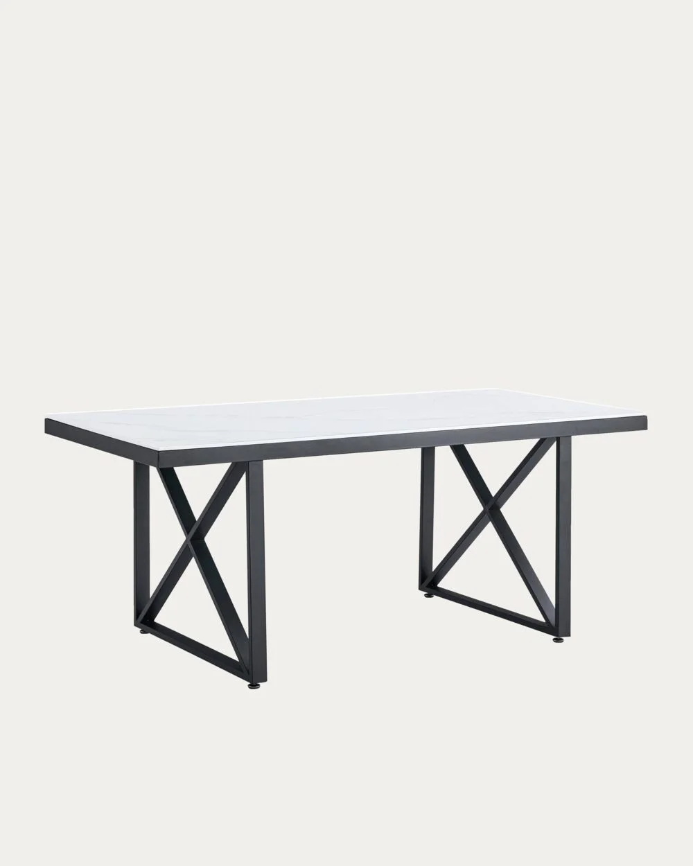 Table a manger Levanto | Blanc x Black | Rectangle | 180cm – Image 2