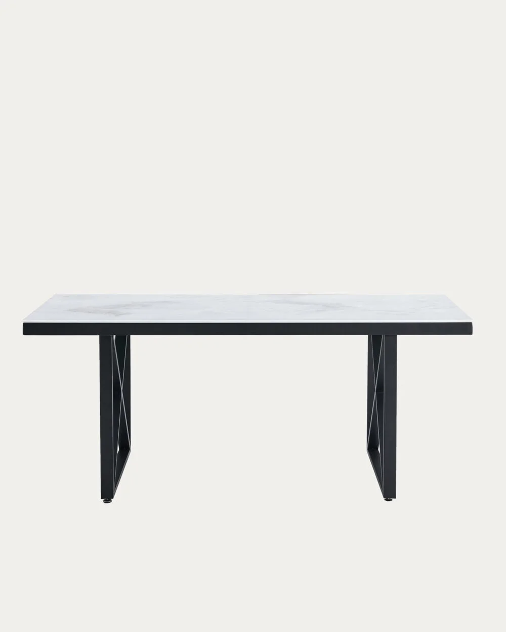 Table a manger Levanto | Blanc x Black | Rectangle | 180cm