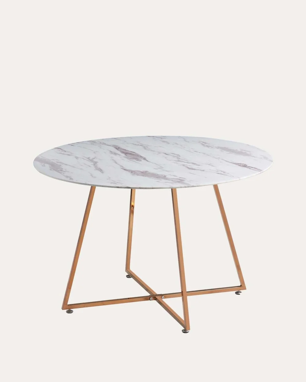 Table a manger Heloise Marbre | metal rose