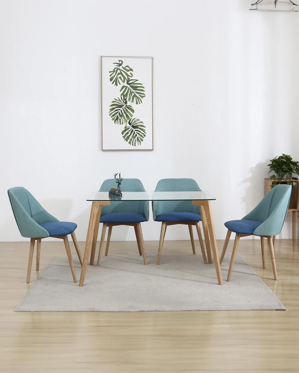 Table a manger Mirage | Verre x Wood | Rectangle | 130cm – Image 2