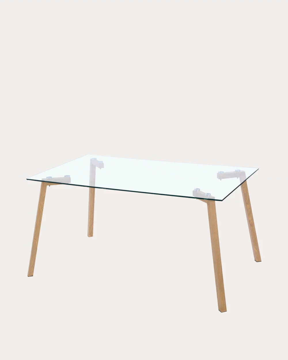 Table a manger Mirage | Verre x Wood | Rectangle | 130cm