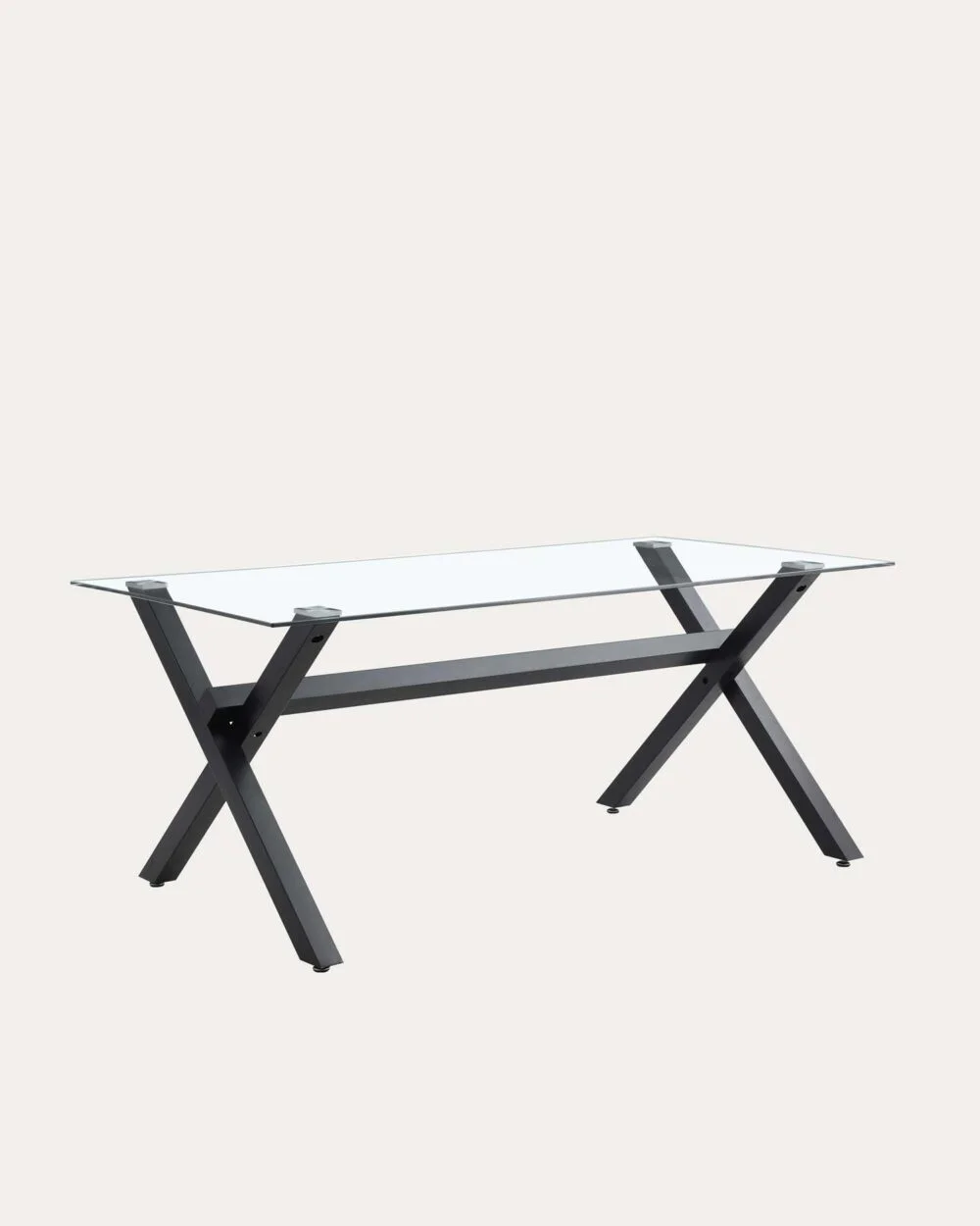 Table a manger Ixe | Verre x Black | Rectangle | 150cm