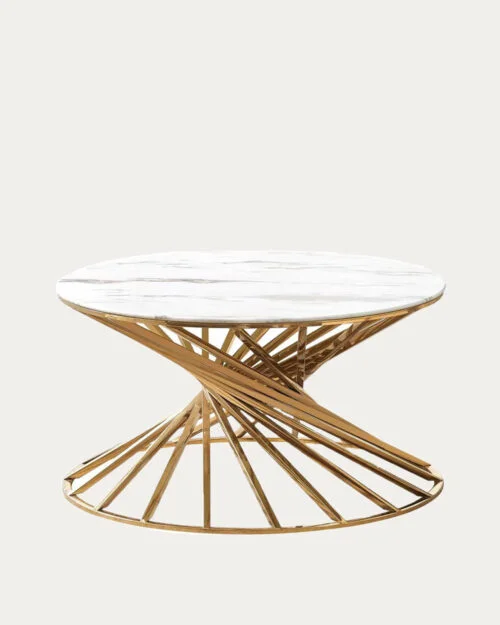 Table basse Nautilus | Blanc x Gold  | 80cm