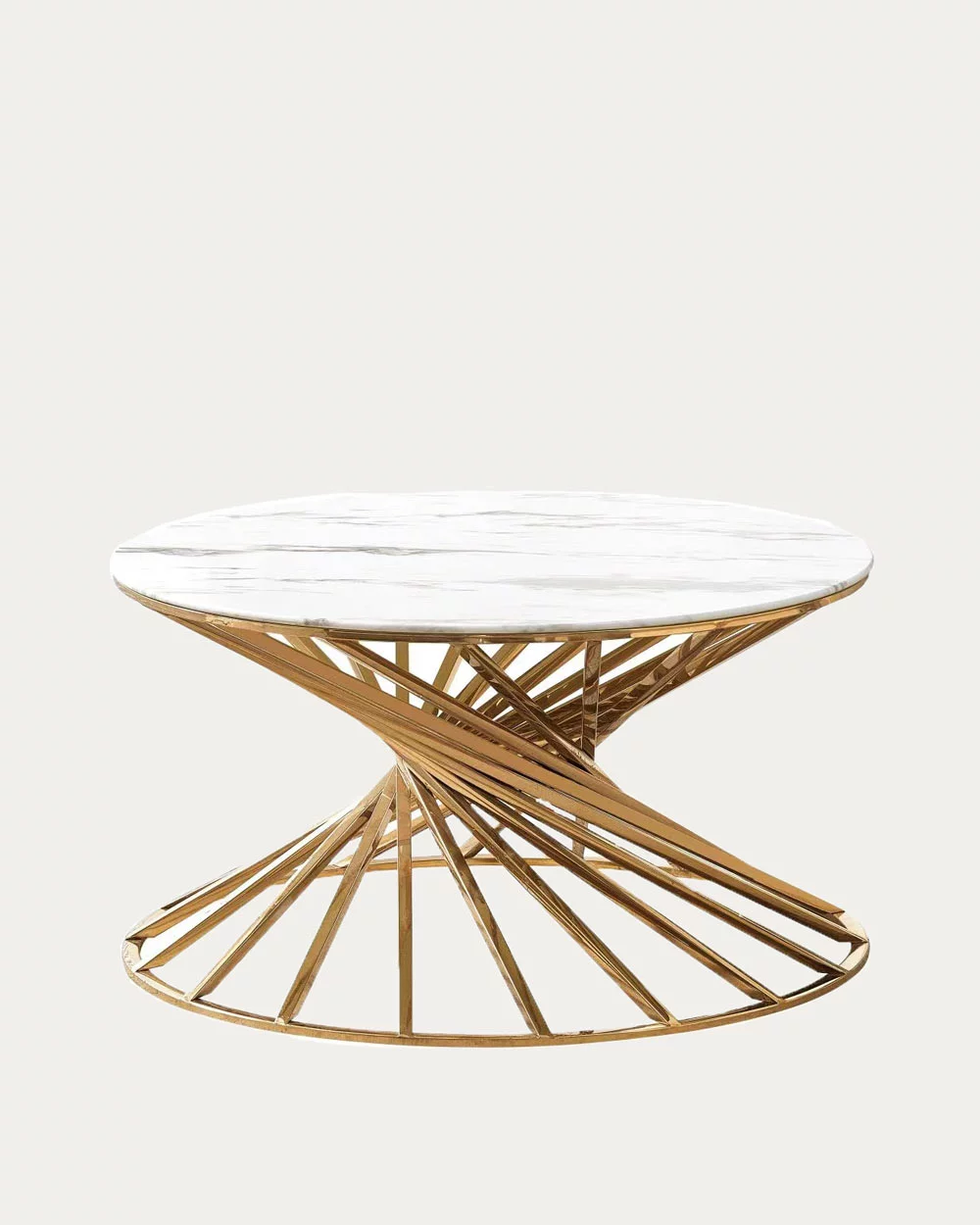 Table basse Nautilus | Blanc x Gold  | 80cm