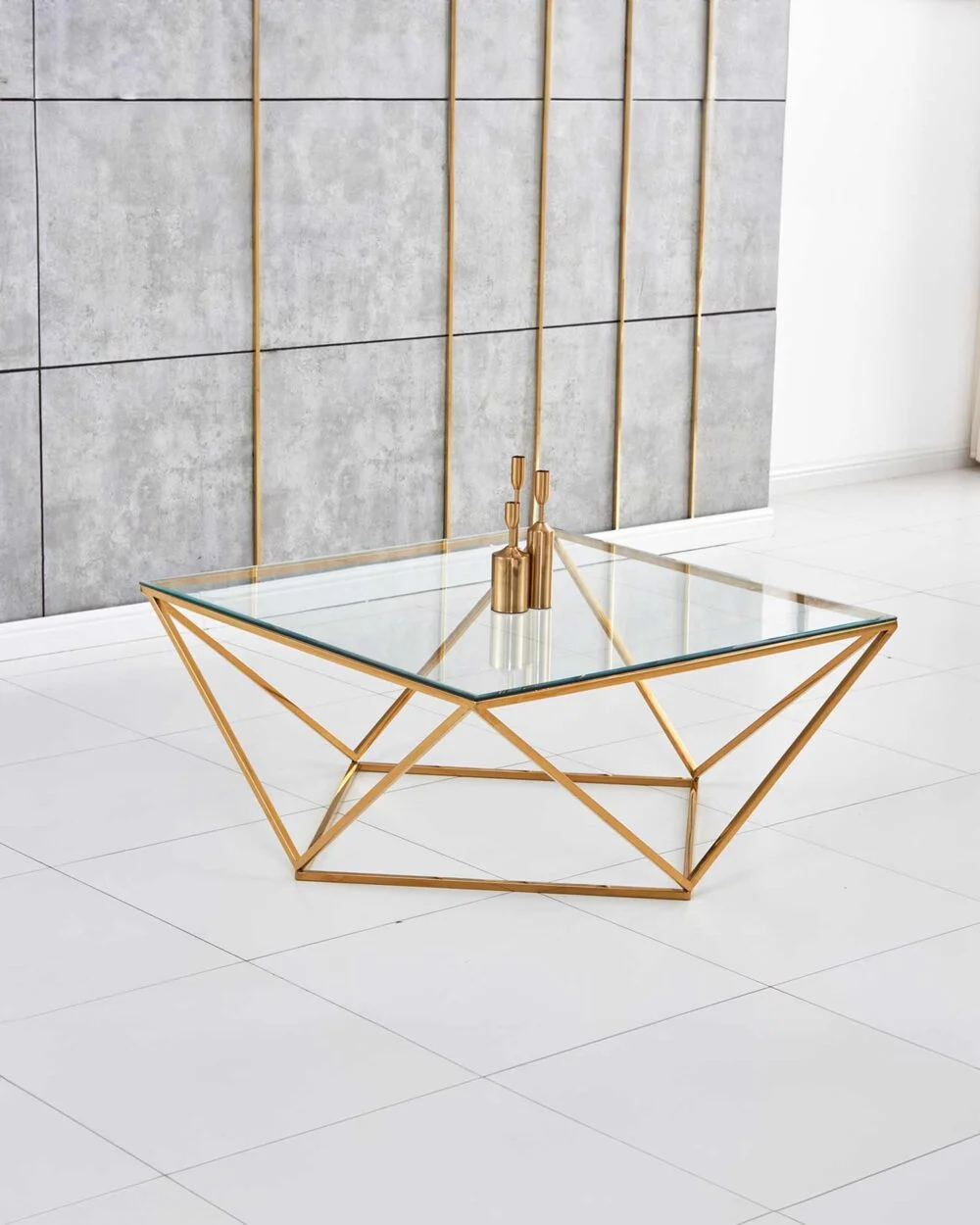 Table basse Alina | Verre x gold