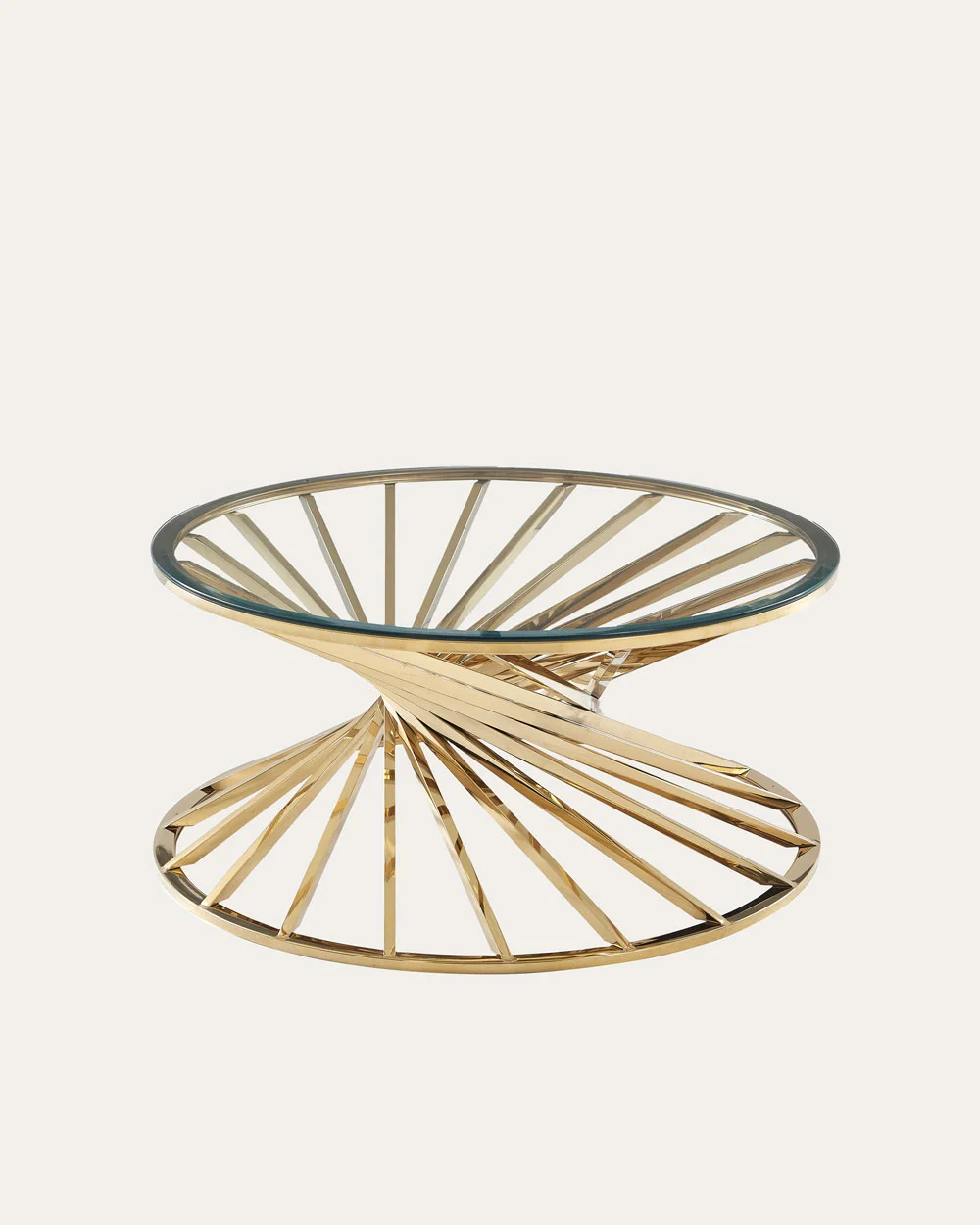 Table basse Nautilus | Verre x Gold  | 80cm